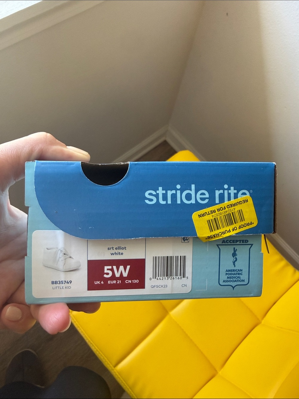 Stride Rite Blue and White Kids Shoe Box